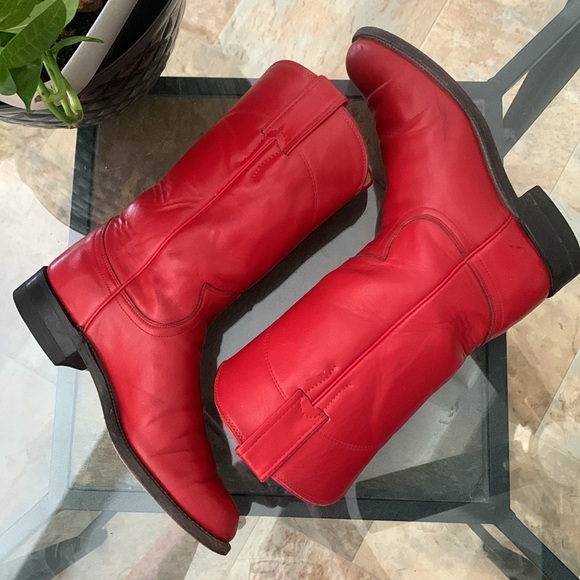 RARE🔥Vintage JUSTIN Western Roper Boots - Picture 4 of 12